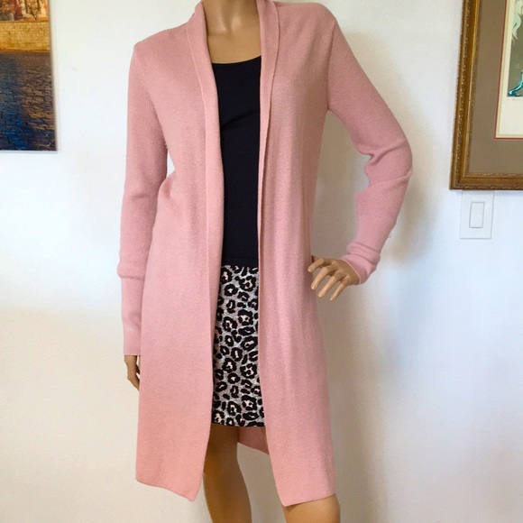 Leith Sweaters - Nordstrom Leith Dusty Pink Long Knit Cardigan XS